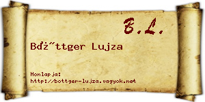 Böttger Lujza névjegykártya